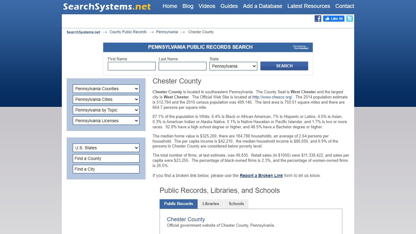 Chester County Criminal and Public Records